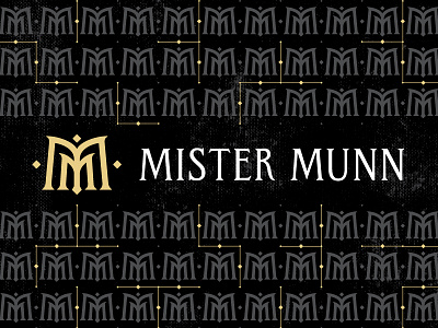 Mister Munn Refresh art black brand distress gold logo