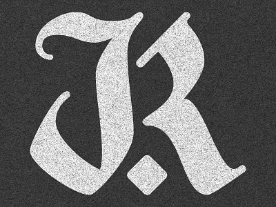 Blackletter 'JR' Monogram blackletter branding logo monogram type typography