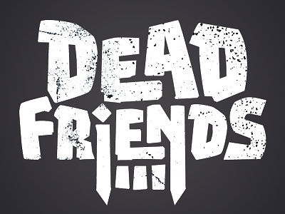 Dead Friends Band Logo Progress band logo concept custom type lettering logo skull