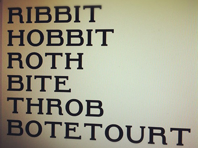 Botetourt Typeface