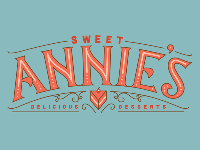 Annie's Desserts (red) by Mary Stratton on Dribbble