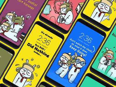 Mi Bunny Character Design For Mobile Wallpaper branding bunny character character style concept design graphic design illustration mi mi bunny mi character story vector xiaomi xiaomi character xiaomi designer