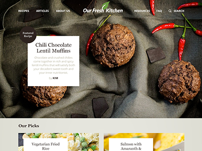 Site Redesign blog feedback food home recipe redesign website