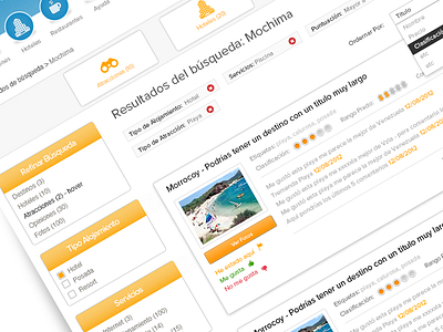 Search Layout blog clean spanish travel