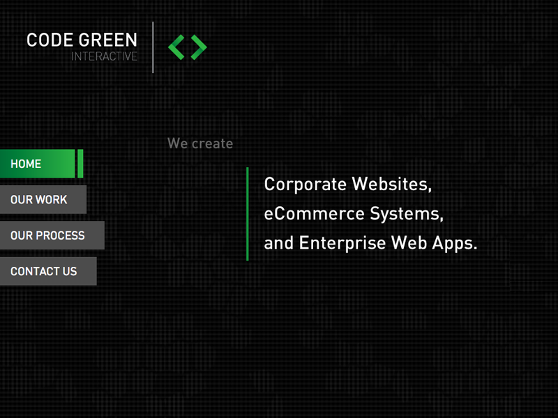 Code Green Interactive Home website home page