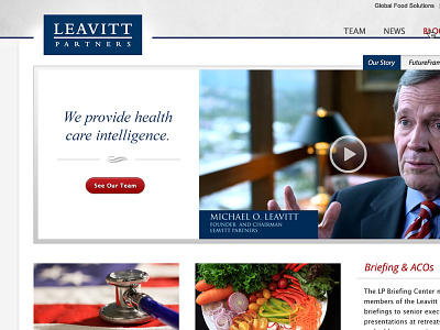 Leavitt Partners web layout website design