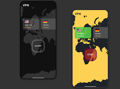 VPN Mobile App app design graphic design ui vpn