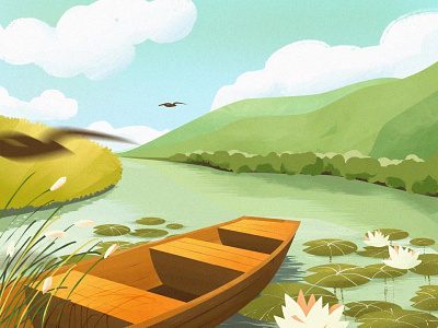 Boat design illustration