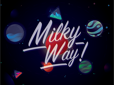 Milkyway design illustration space