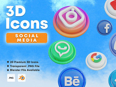 3D Social Media Icons Pack