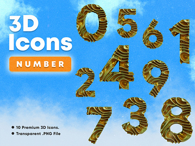 3D Gold Number