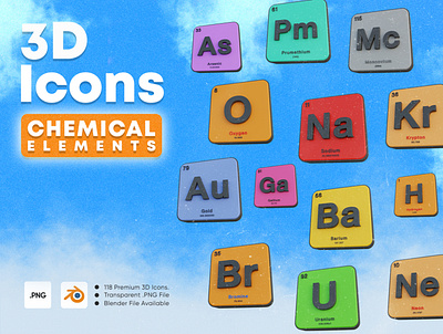 3D Chemical Elements massa