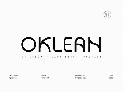 Oklean - Elegant Sans Serif brand branding elegant elegant font font logofont logotype mark sansserif type typography wordmark