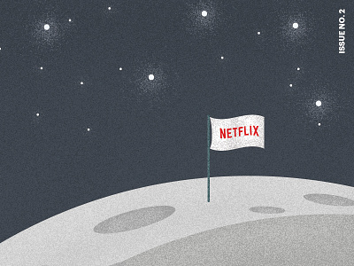 Moon hero illustration moon netflix space