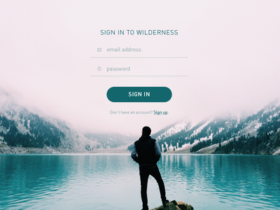Log in screen