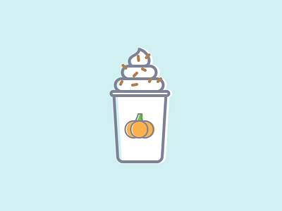 Pumpkin Spice — 'tis the season, ya'll fall harvest icon illustration latte pumpkin pumpkin spice seasonal sketch vector