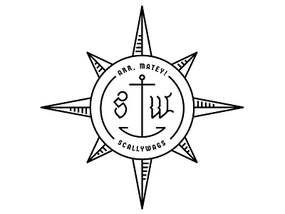 Scallywags: Take II illustration illustrator lockup logo pirate sallywags team logo