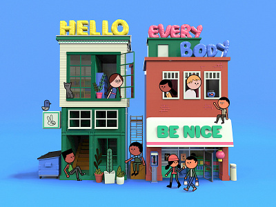 Be Nice buildings city convenience store town