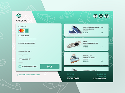 Tashiita's Daily UI Challenge #2: Check Out checkout creditcard dailyui pay payment shoeshoponline