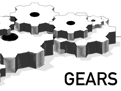 Gears black din gears gray vector illustration white