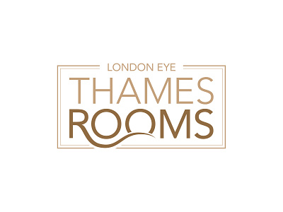 London Eye Thames Rooms branding design icon idea illustration illustrator logo logo design london london eye minimal river typography vector