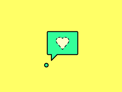Heart adobe bubble cs6 dashed dot heart illustration illustrator love minimal minimalism period simple speech thought