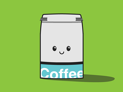Coffee Bag Guy! adobe adorable animal bag being caffeine cartoon character coffee creature cs6 cute dude eyes face grinds guy illustration illustrator kitchen morning mouth shadow strange