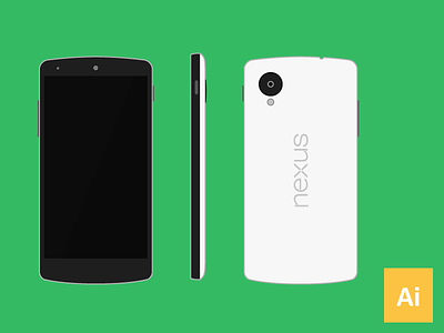Nexus 5 Vector (.Ai) 5 android free freebie google lg nexus nexus5 phone smart smartphone vector
