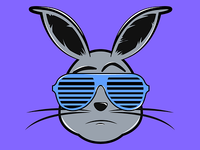 Kanye West Bunny Rabbit adobe adorable bunny cartoon cs6 cute ears eyes face fur furry glasses hair hairy illustration illustrator kanye mouth nose rabbit shades sun west whiskers