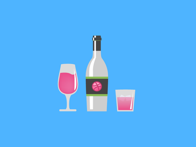 Dribbble Wine(.psd & .ai)