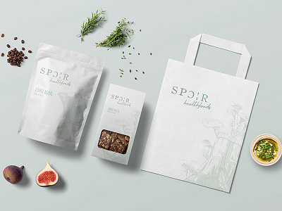 SPORE HEALTHFOODS - PRODUCTS branding food graphic design heathfoods logo logo design packaging design