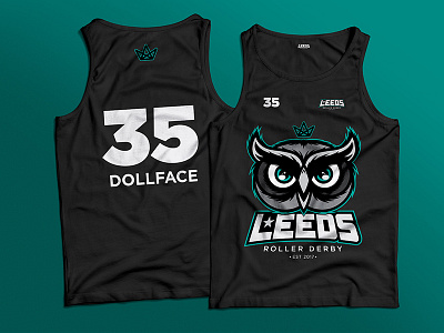 LEEDS ROLLER DERBY - OWL UNIFORM branding logo owl roller derby sports tank top uniform