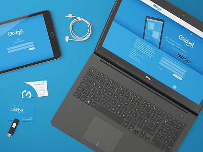 THE GADGET SQUAD - WEBSITE & APP LOGIN app design blue branding flat graphics gadget graphic design logo design mock up phone smatphone tech web design
