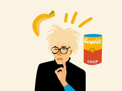 Andy Warhol branding design flat illustration minimal vector