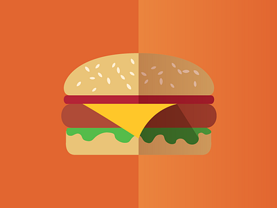 Maldehamb burguer chopo flat food icons orange sandwich