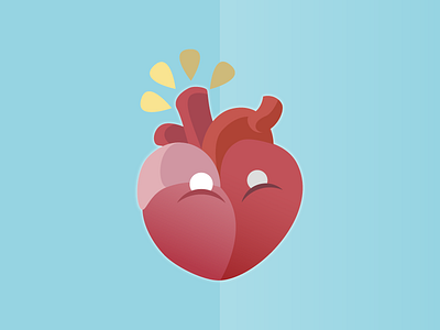 Fat Heart = Cholesterol cholesterol chopo corazón fat flat health heart icon medical red salud vector