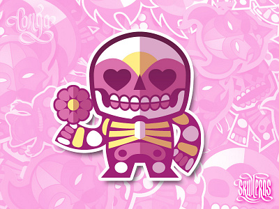 Skullera Love color death dia de muertos love mexico skull skulleras sticker sugar skull