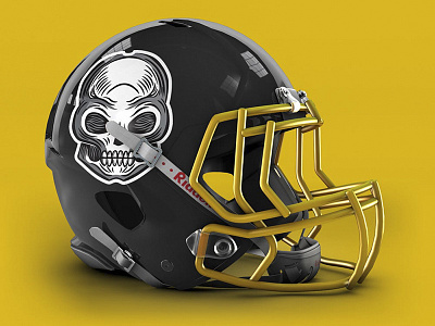 Calavera League Black Helmet black calavera football fraser davidson. gold helmet tocho