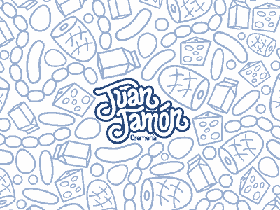 Juan Jamón pattern blue dairy delicatessen ham john ham juan juan jamón logo pattern seamless seamless pattern tienda