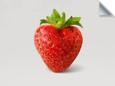 Strawberry gift heart icon icons illustration illustrator love strawberry vector virtual wladza