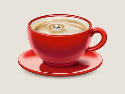 Red cup of coffee coffee cup everyday gift icon illustration illustrator normal photoshop raster vector wladza