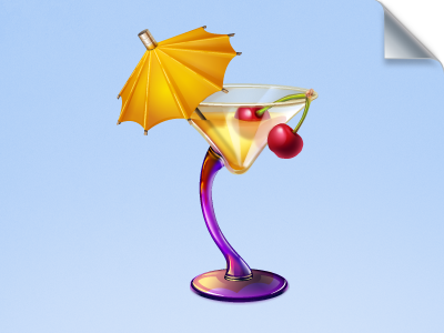 Cocktail cherry cocktail gift icons illustration illustrator summer vector virtual wladza