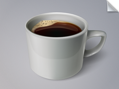 A cup of coffee (fully vector)
