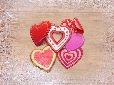 Valentine cards card coockie fabric february gift heart icons illustration illustrator love photoshop valentine vector wladza