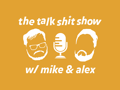 Talk Sh*t beard branding glasses hair logo mic microphone minimalism minimalist podcast