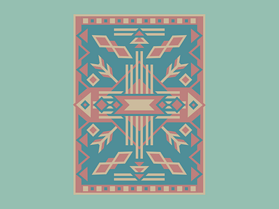 Woven geometric indian pattern woven