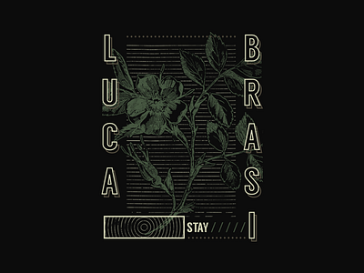 Luca Brasi Tour Merch 1 band band merch botanical floral flowers lines merch merch design stripes
