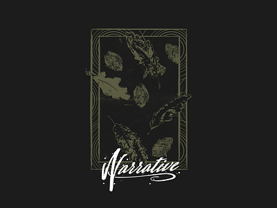 Narrative band merch floral green leaves merch design nature