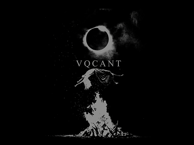 Vqcant VVitch bonfire fall fire floating girl grey magic magick merch merch design moon october scary shirt design spells spooky vacant vvitch witch witchcraft