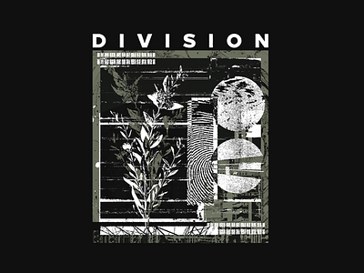 Division collage design floral green industry merch messy mix mixed nature shirt design simple texture textures white wires